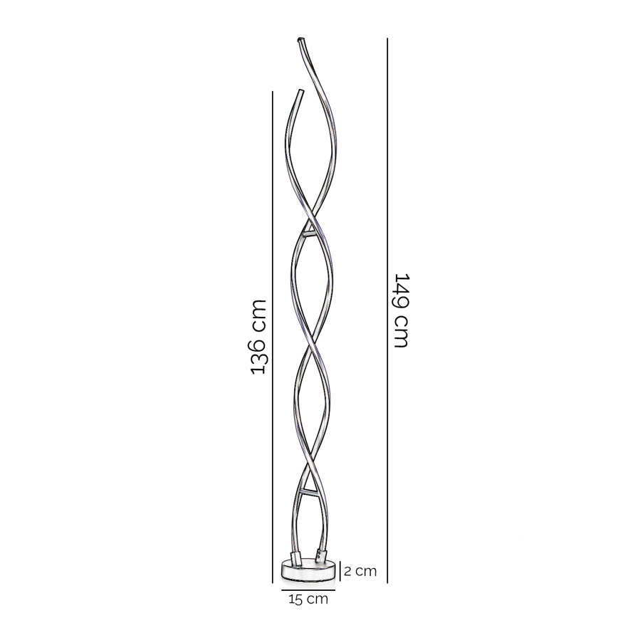 ONLI - LED Лампион DNA LED/24W/230V 4000K сребрист