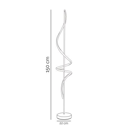 ONLI - LED Лампион TWIST LED/24W/230V 4000K черен