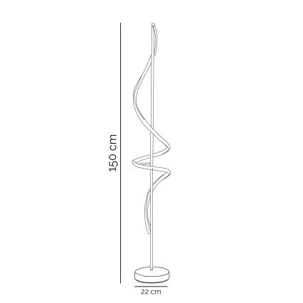 ONLI - LED Лампион TWIST LED/24W/230V 4000K черен