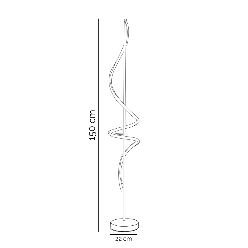 ONLI - LED Лампион TWIST LED/24W/230V 4000K черен