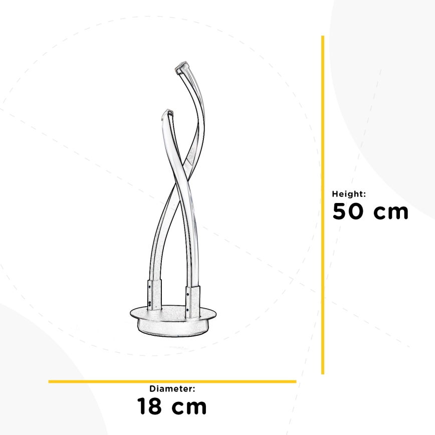 ONLI - LED Настолна лампа DAFNE LED/12W/230V 4000K 50 см черен