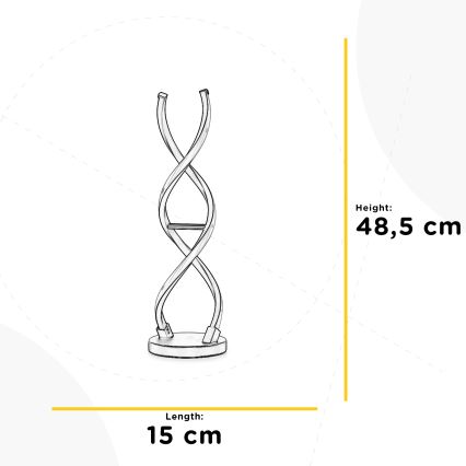 ONLI - LED Настолна лампа DNA LED/12W/230V 4000K 48,5 см сребрист