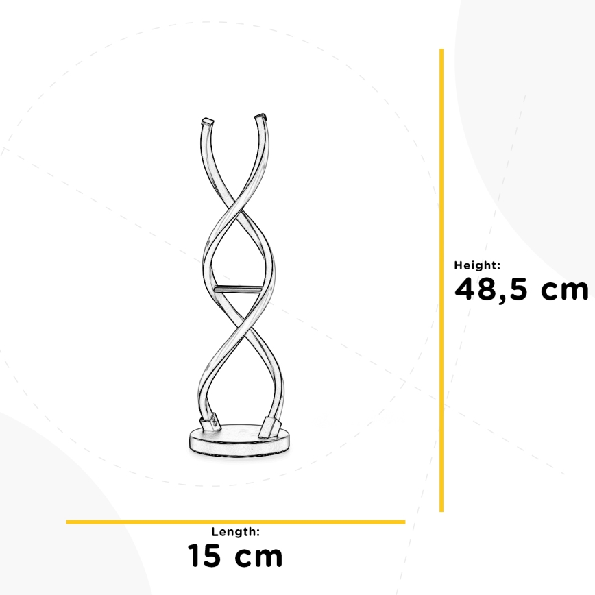 ONLI - LED Настолна лампа DNA LED/12W/230V 4000K 48,5 см сребрист