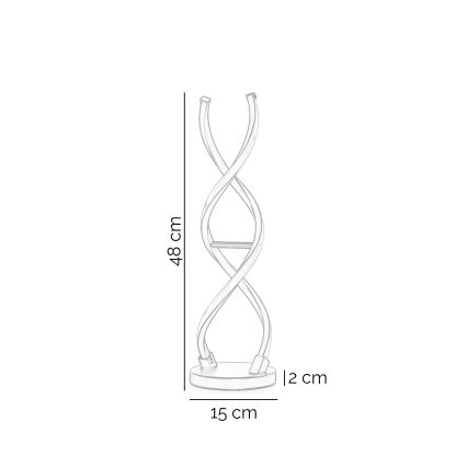 ONLI - LED Настолна лампа DNA LED/12W/230V 4000K 48,5 см сребрист