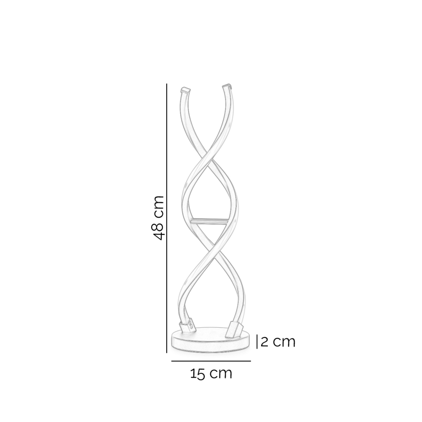 ONLI - LED Настолна лампа DNA LED/12W/230V 4000K 48,5 см сребрист