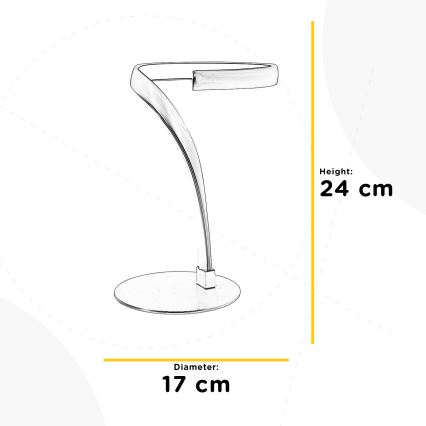 ONLI - LED Настолна лампа INFINITY LED/12W/230V 4500K 24 см матов хром