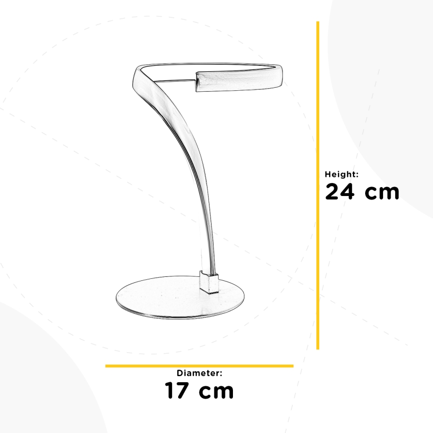 ONLI - LED Настолна лампа INFINITY LED/12W/230V 4500K 24 см матов хром