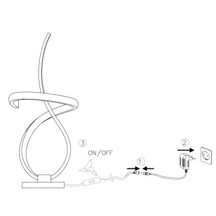 ONLI - LED Настолна лампа KIRA LED/10W/230V 4000K 28 см златист