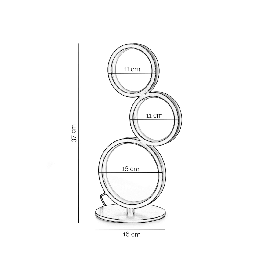 ONLI - LED настолна лампа RINGS LED/17W/230V 4000K 37 см черна