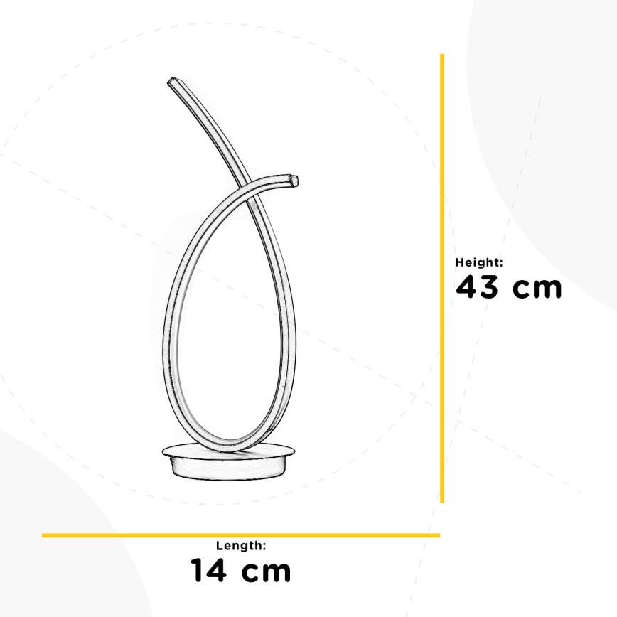 ONLI - LED Настолна лампа SIGN LED/12W/230V 4000K 43 см златист