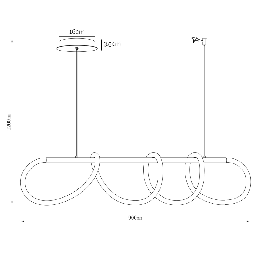 ONLI - LED Пендел AMANDA LED/40W/230V 4500K матов хром