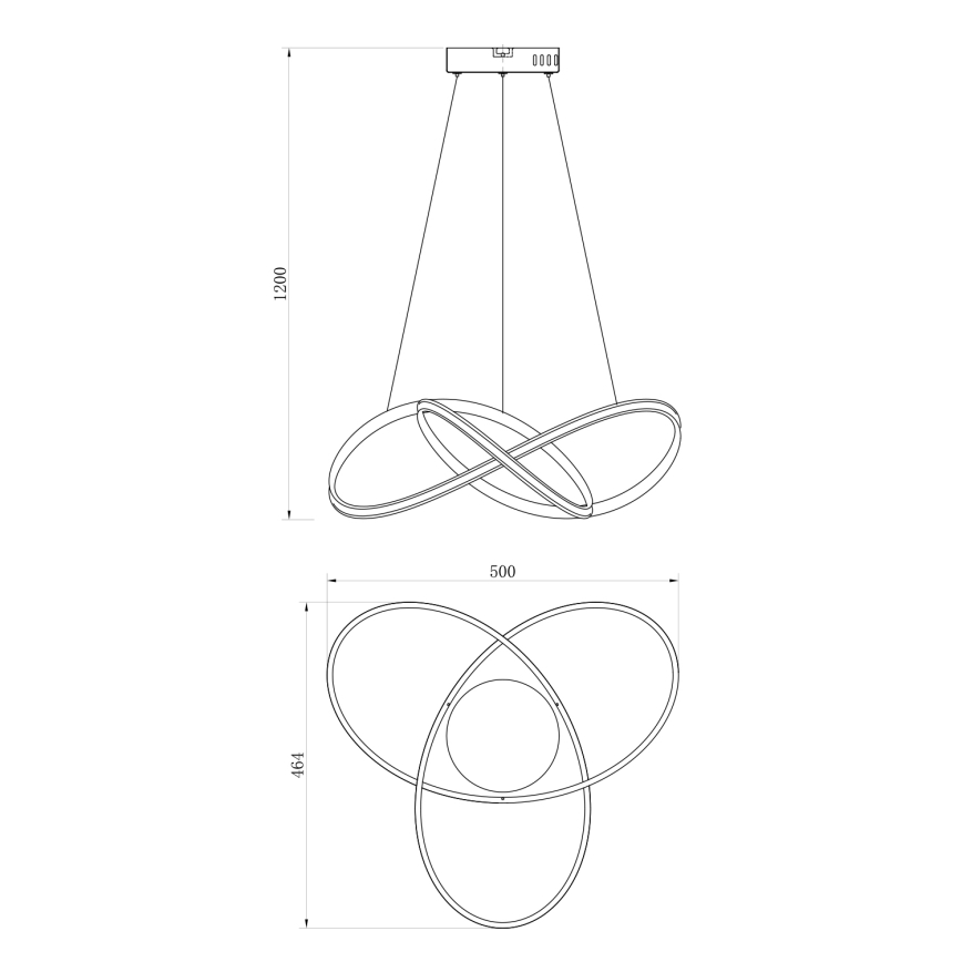ONLI - LED Пендел DAFNE LED/30W/230W 4000K черен