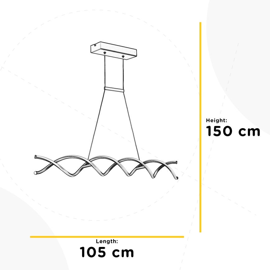 ONLI - LED Пендел DNA LED/24W/230V 4000K сребрист