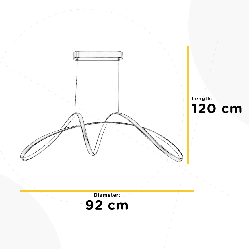 ONLI - LED Пендел INFINITY LED/50W/230V 4500K матов хром