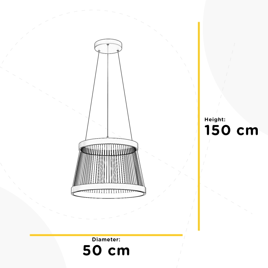 ONLI - LED Пендел MATE LED/40W/230V 4000K черен