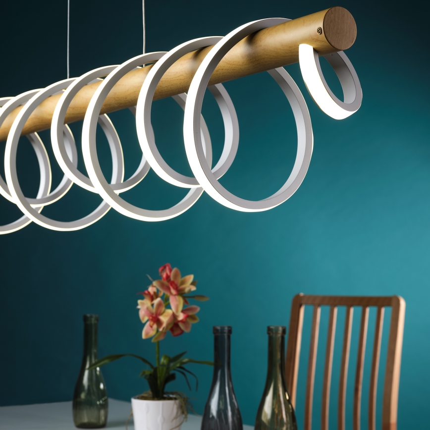 ONLI - LED Пендел NILO LED/70W/230V 4000K кафяв/бял