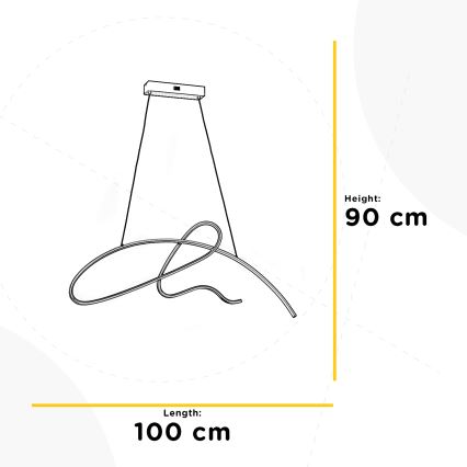 ONLI - LED Пендел SIGN LED/42W/230V 4000K златист