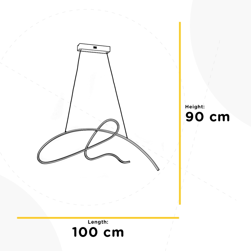 ONLI - LED Пендел SIGN LED/42W/230V 4000K златист