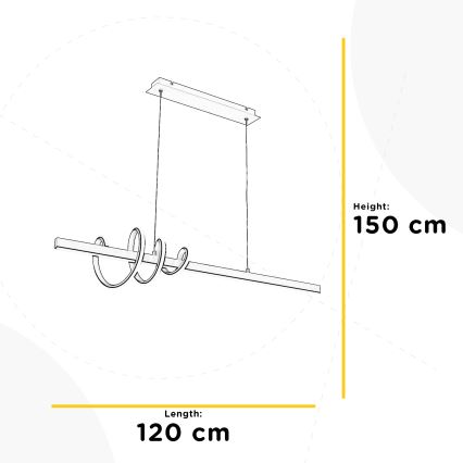 ONLI - LED Пендел SWING LED/30W/230V 4000K черен