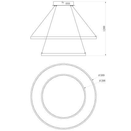 ONLI - LED полилей на кабел NOELIA LED/30W/230V черен