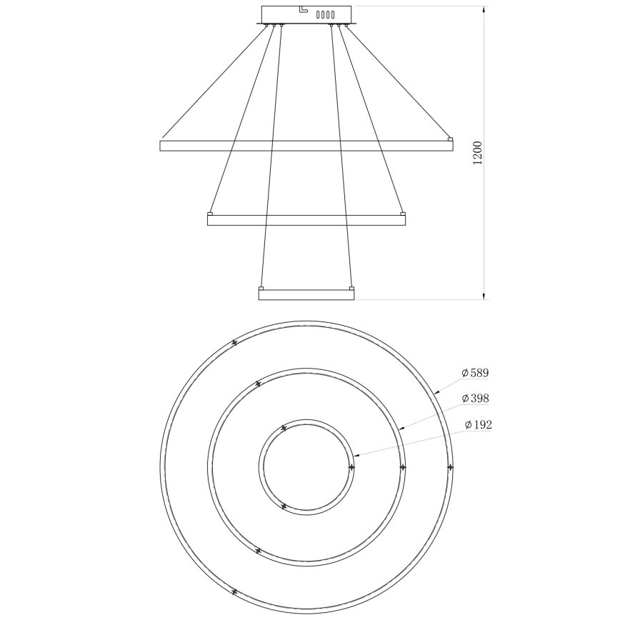 ONLI - LED полилей на кабел NOELIA LED/40W/230V златист