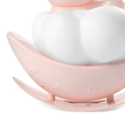 ONLI - LED Презареждаема детска нощна лампа NUVOLINA LED/2,5W/5V 300 mAh зайче/розово