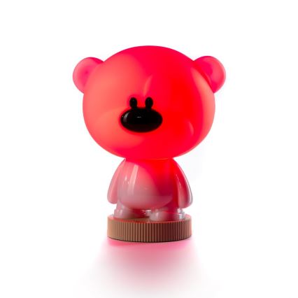 ONLI - LED RGB Детска малка нощна лампа PUPPIES LED/3W/USB мечка 30 см