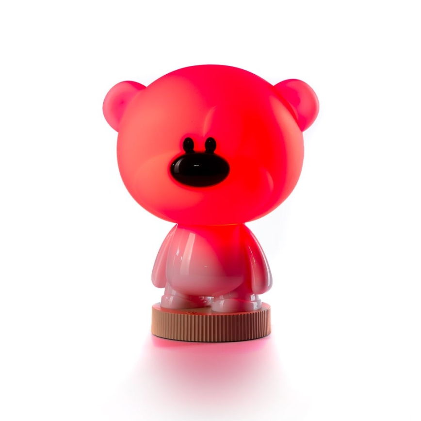 ONLI - LED RGB Детска малка нощна лампа PUPPIES LED/3W/USB мечка 30 см
