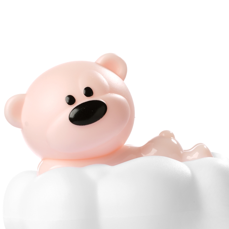 ONLI - LED Презареждаема детска нощна лампа NUVOLINA LED/2,5W/5V 300 mAh мечка/розова