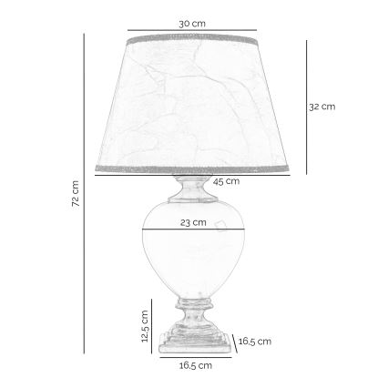 ONLI - Настолна лампа AMADEUS 1xE27/15W/230V 72 cm зелен/златист