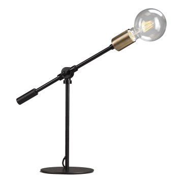 ONLI - Настолна лампа ASTE 1xE27/15W/230V 45 cm черен/златист