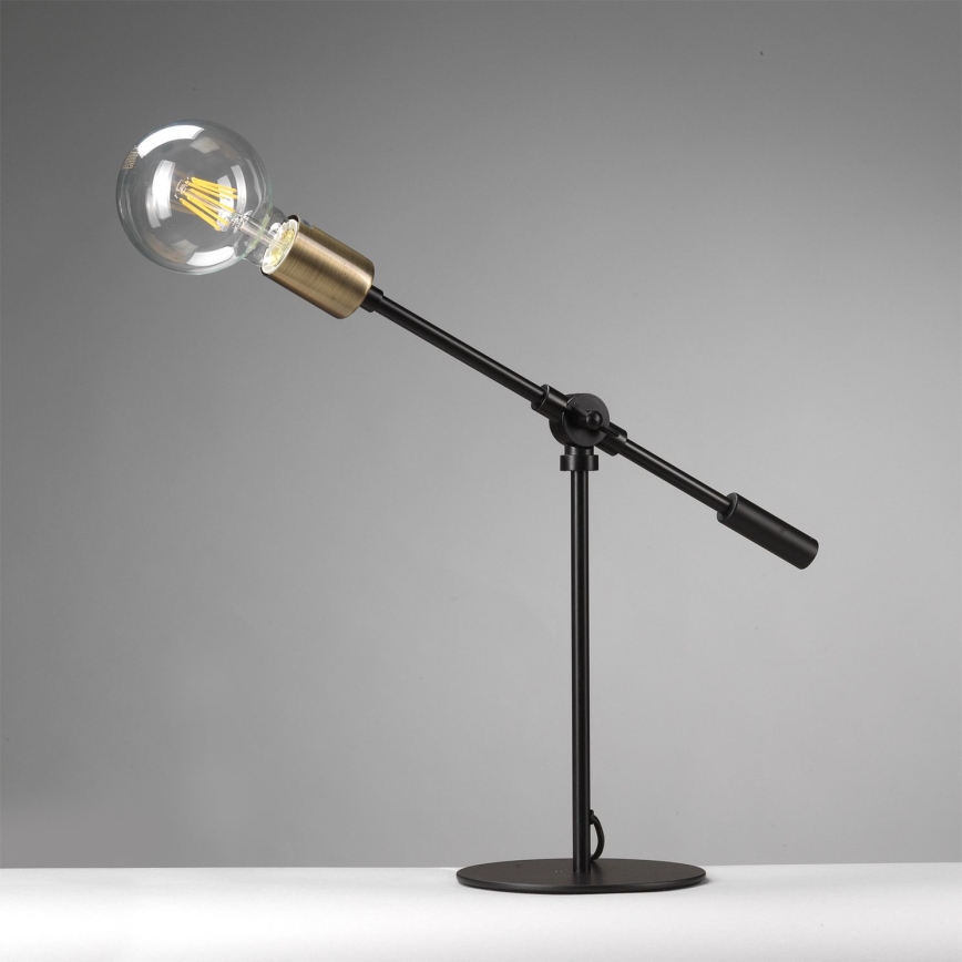 ONLI - Настолна лампа ASTE 1xE27/15W/230V 45 cm черен/златист