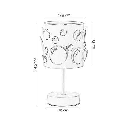 ONLI - Настолна лампа BOLLICINE 1xE14/6W/230V 22 cm бяла
