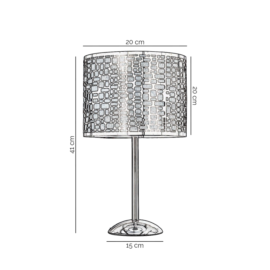 ONLI - Настолна лампа BRUCE 1xE27/15W/230V 40 cm матов хром