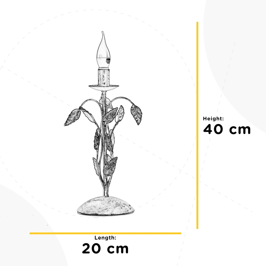 ONLI - Настолна лампа COLLANA 1xE14/6W/230V 40 см бронзов