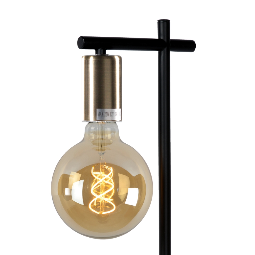 ONLI - Настолна лампа CROSS 1xE27/22W/230V черен/месинг