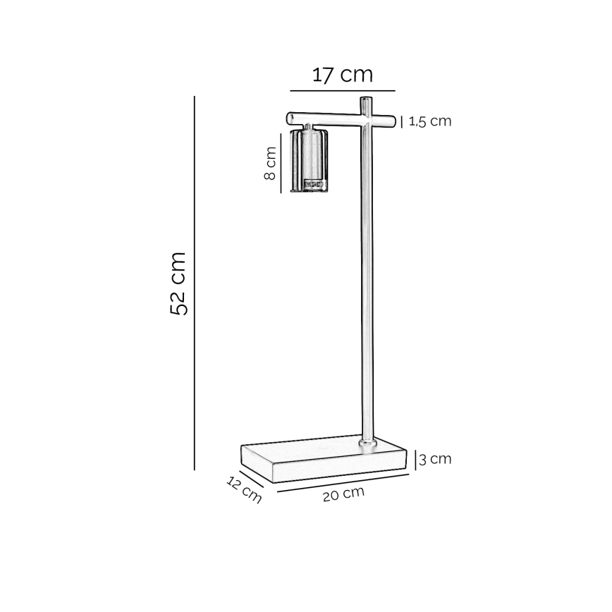 ONLI - Настолна лампа CROSS 1xE27/22W/230V черен/месинг