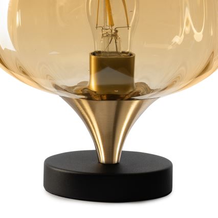 ONLI - Настолна лампа ELIDE 1xE27/15W/230V черна/медна