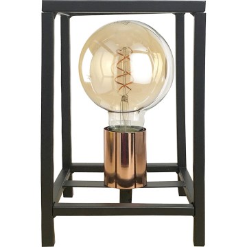 ONLI - Настолна лампа FLOKI 1xE27/15W/230V 20 cm черен/меден
