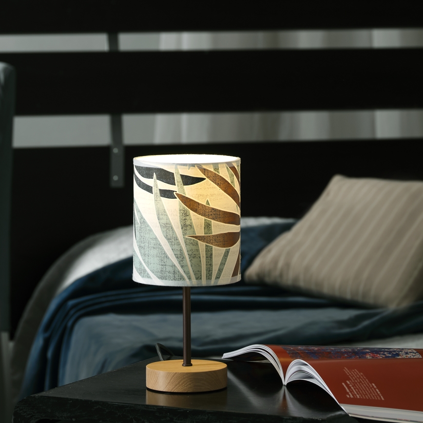 ONLI - Настолна лампа FLORA 1xE27/22W/230V 28 см зелен/златист