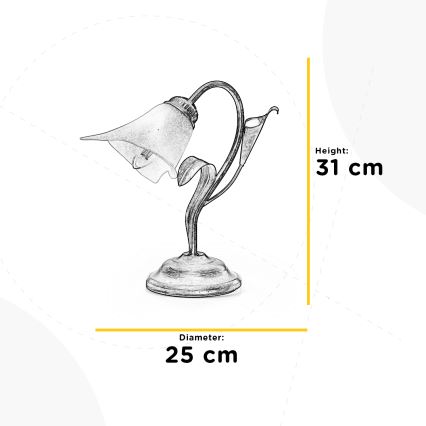 ONLI - Настолна лампа LUCREZIA 1xE14/6W/230V бронзов