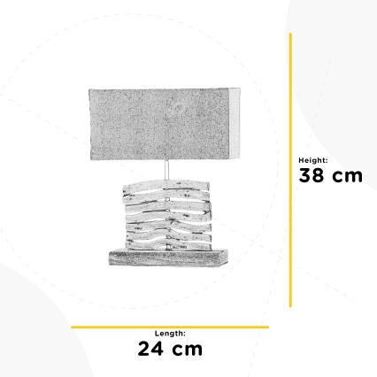 ONLI - Настолна лампа MARICA 1xE27/22W/230V бежов 38 см