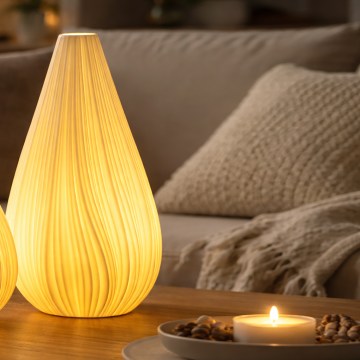 ONLI - Настолна лампа NUVIA 1xE14/6W/230V 32 см бяла