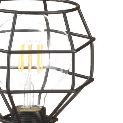 ONLI - Настолна лампа ПАЯК 1xE27/15W/230V 23 cm черен/кафяв