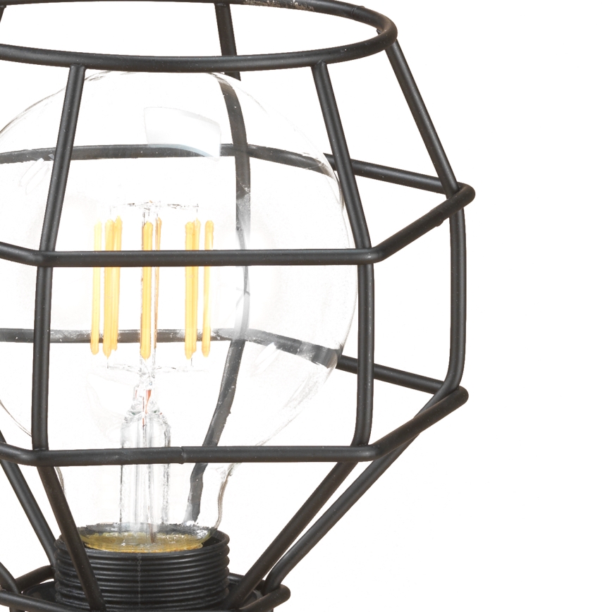 ONLI - Настолна лампа ПАЯК 1xE27/15W/230V 23 cm черен/кафяв