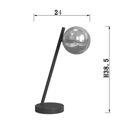 ONLI - Настолна лампа PALOMA 1xG9/10W/230V 38,5 см черен/опушен