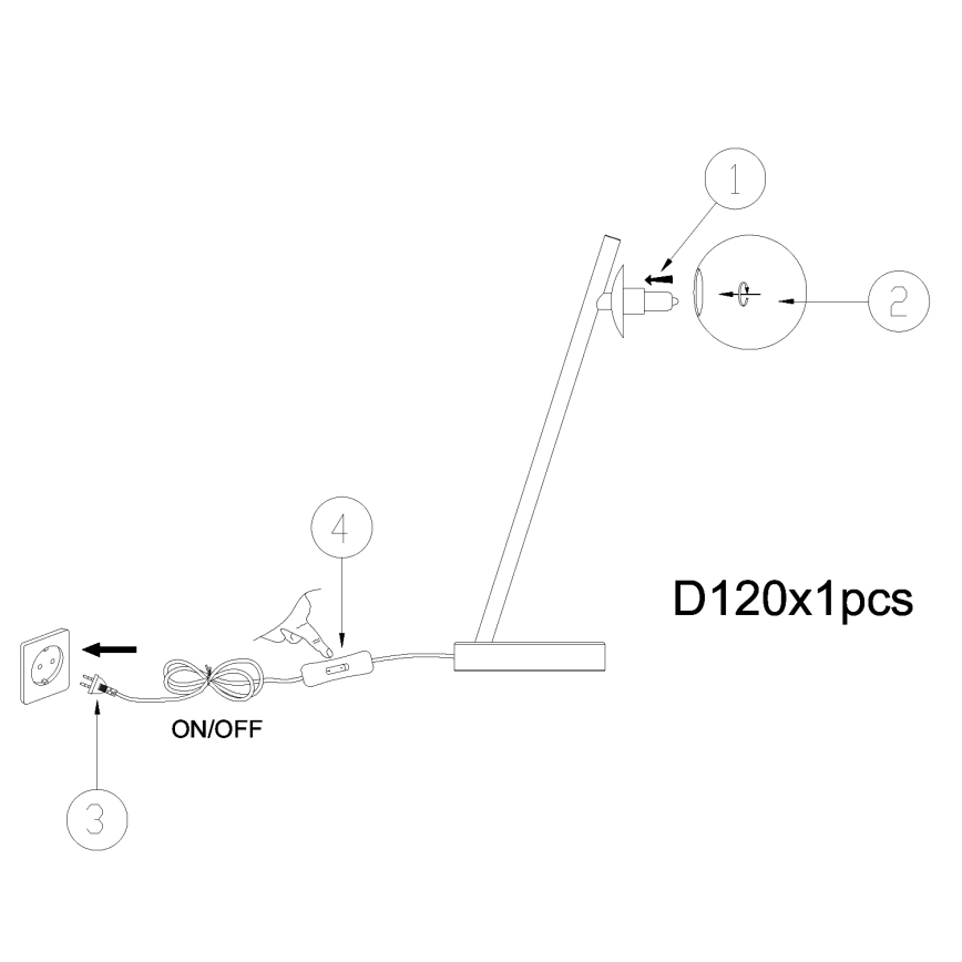 ONLI - Настолна лампа PALOMA 1xG9/10W/230V 38,5 см златист