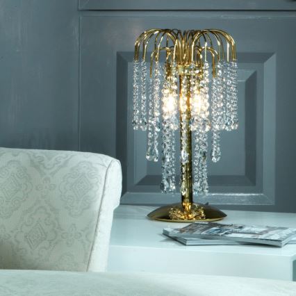 ONLI - Настолна лампа PIOGGIA 2xE14/6W/230V златист 50 см
