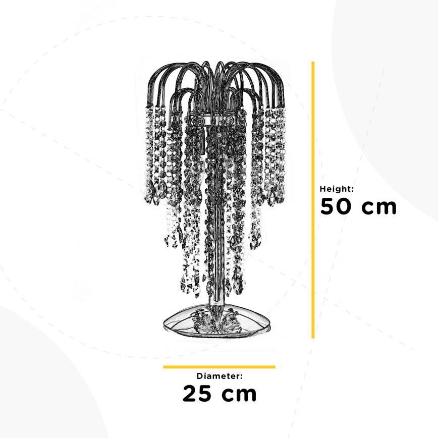 ONLI - Настолна лампа PIOGGIA 2xE14/6W/230V златист 50 см