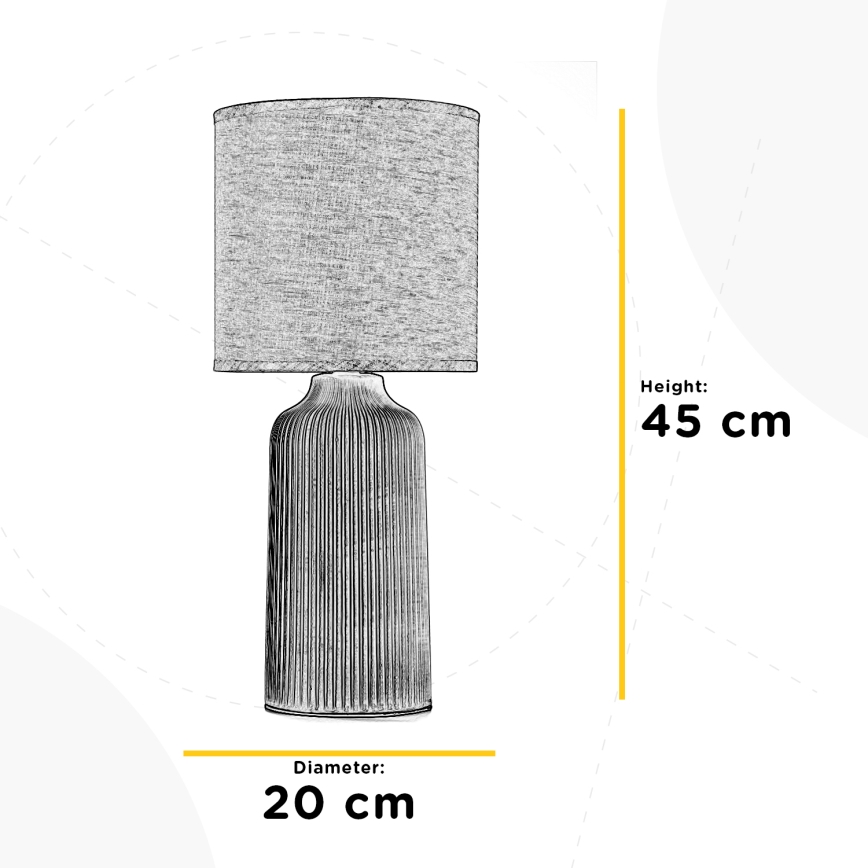 ONLI - Настолна лампа SHELLY 1xE27/22W/230V кафяв 45 см